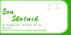 eva skolnik business card